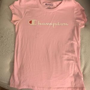 Selling pink champion shirt medium size